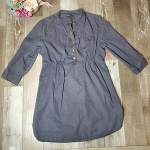 Gap Maternity 100% Cotton Utility Shirt Dress Size Large NWOT